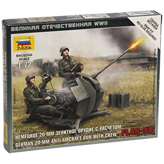 German 20mm Anti-Aircraft Gun - Flak 38 w/Crew SW (MINT/New)