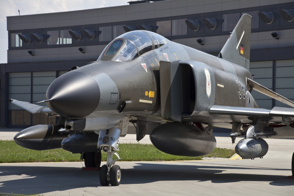 German Air Force F-4F Phantom II Canvas Art - Timm ZiegenthalerStocktrek Images (18 x 12)