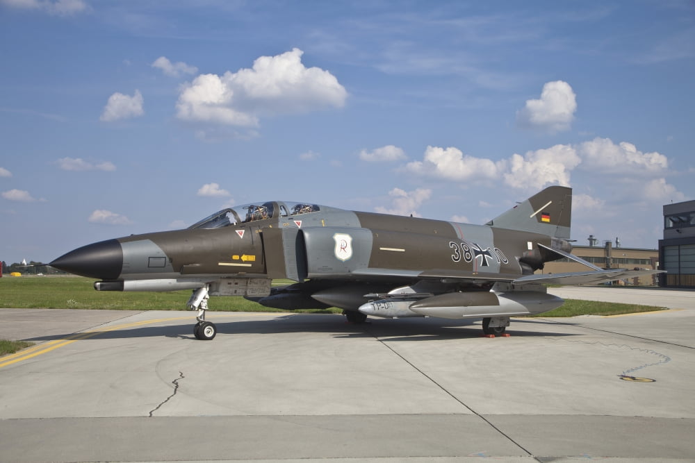 German Air Force F-4F Phantom II Canvas Art - Timm ZiegenthalerStocktrek Images (35 x 23)