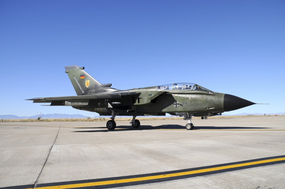 German Air Force Tornado aircraft at Holloman Air Force Base Canvas Art - Riccardo NiccoliStocktrek Images (34 x 23)