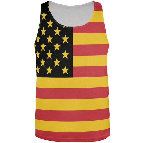German American Flag All Over Adult Tank Top - X-Large