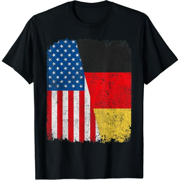 German American Flag Half USA Germany Root Proud T-Shirt