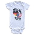 thumbnail image 1 of German American Heart Flags Germany America Baby Bodysuit, 3-6 months white, 1 of 4