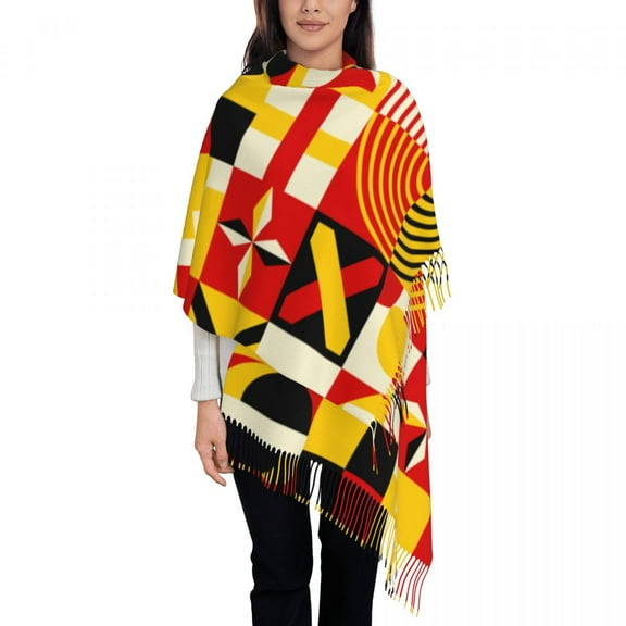 German American Heritage Women's Pashmina Shawl Wraps Fringe Scarf Long Large Scarf