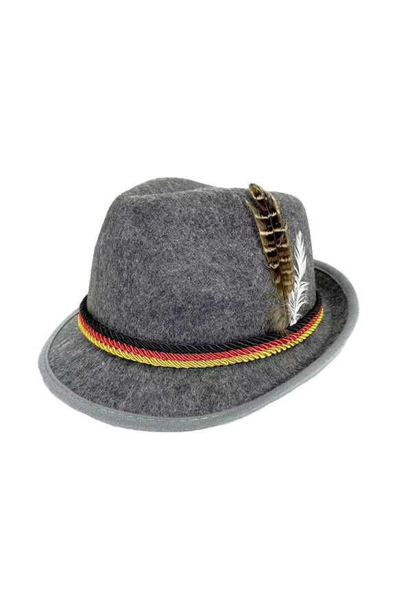 German And Non Woven Fabric Feather Hat For Oktoberfest And Stage Performances
