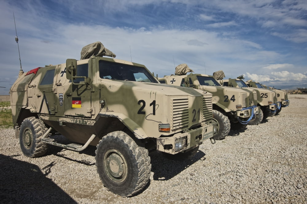 German Army ATF Dingo armored vehicles Canvas Art - Terry MooreStocktrek Images (18 x 12)