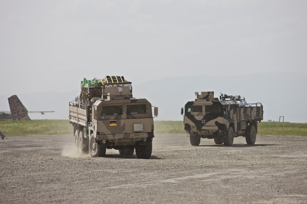 German Army MAN 7t mil gl 6x6 Pritsche vehicles Canvas Art - Terry MooreStocktrek Images (18 x 12)