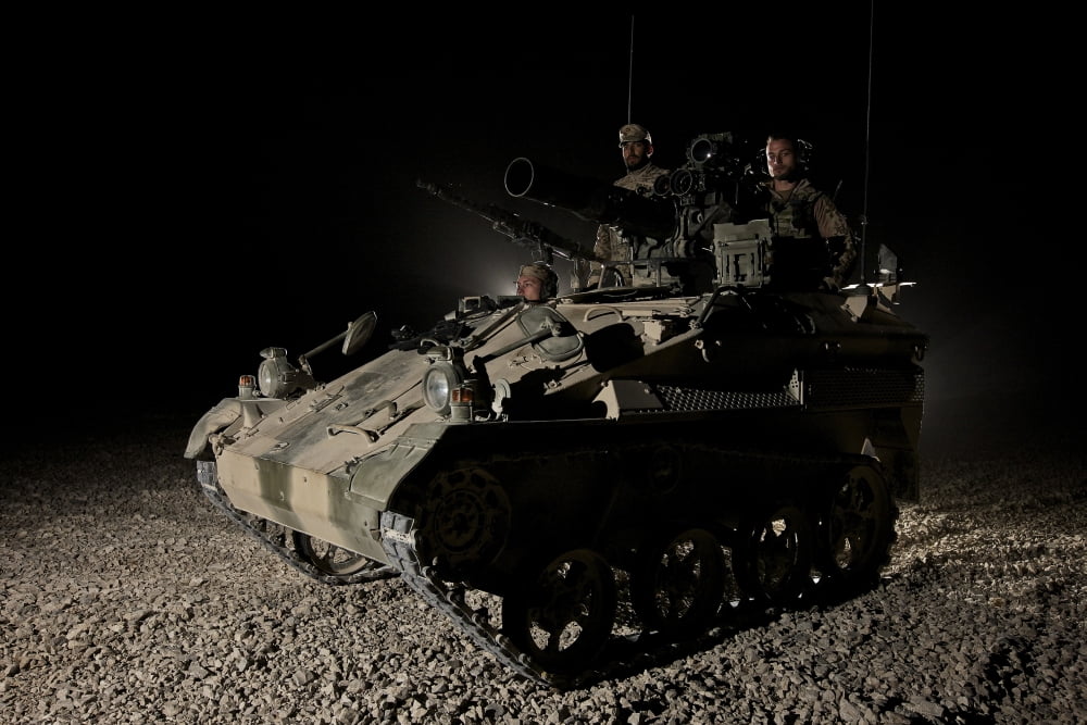 German Army crew in a Wiesel 1 ATM TOW anti-tank vehicle Canvas Art - Terry MooreStocktrek Images (18 x 12)