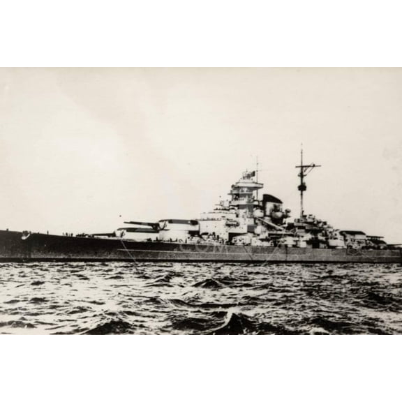 The German Battleship Bismarck of the German Kriegsmarine During Early World War II, Scenic Transportation World Culture Unframed Photographic Print Wall Art Sold by Art.Com