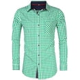 thumbnail image 1 of German Bavarian Oktoberfest Stylish Long Sleeve Classical Shirt Casual Plaid Dress Shirt Checkered Button Down Shirts Green M, 1 of 7