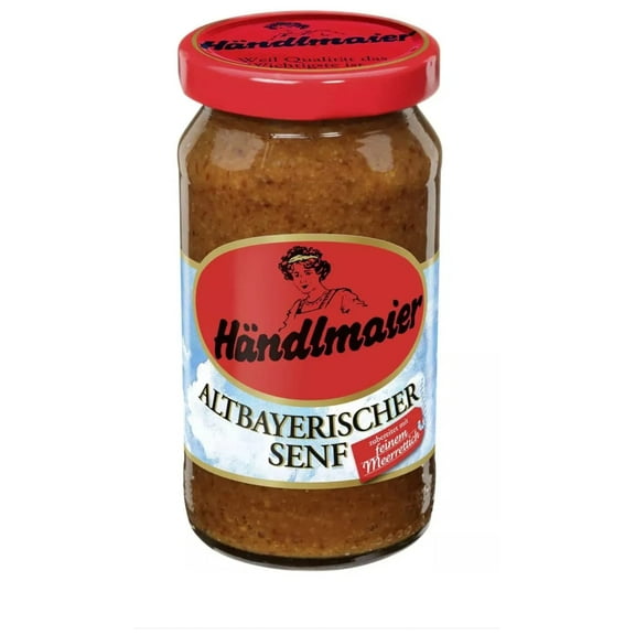 German Bavarian Sweet Mustard With Horseradish & Juniper Berries - Altbayerischer Senf - 200 ml - Hndlmaier - Germany