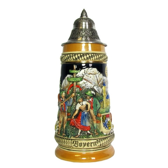 German Beer Stein Bayern Stein 0.5 liter tankard, beer mug