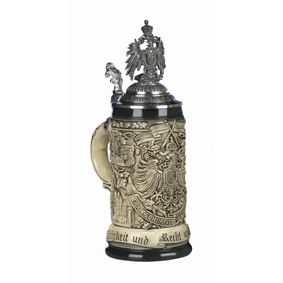 German Beer Stein Deutschland Motto Stein 0.5 liter tankard, beer mug