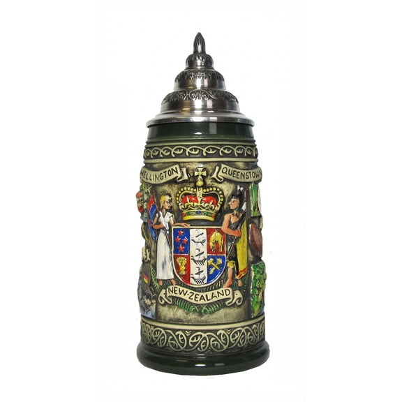 German Beer Stein New Zealand stein 0.5 liter tankard, beer mug