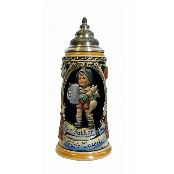 German Beer Stein, for fathers, 0.75 liter tankard, beer mug KI 202/1HUM 0,75L