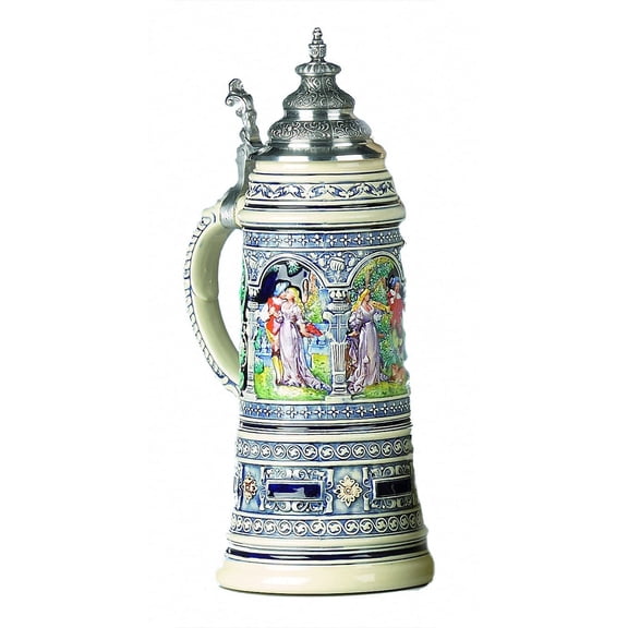 German Beer Stein loving pair giantstein, replica from year 1890 1,5 liter tankard, beer mug, Limitaet 2005