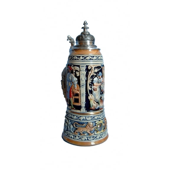 German Beer Stein medieval professions giantstein, replica from year 1895 1,5 liter tankard, beer mug, Limitaet 2002