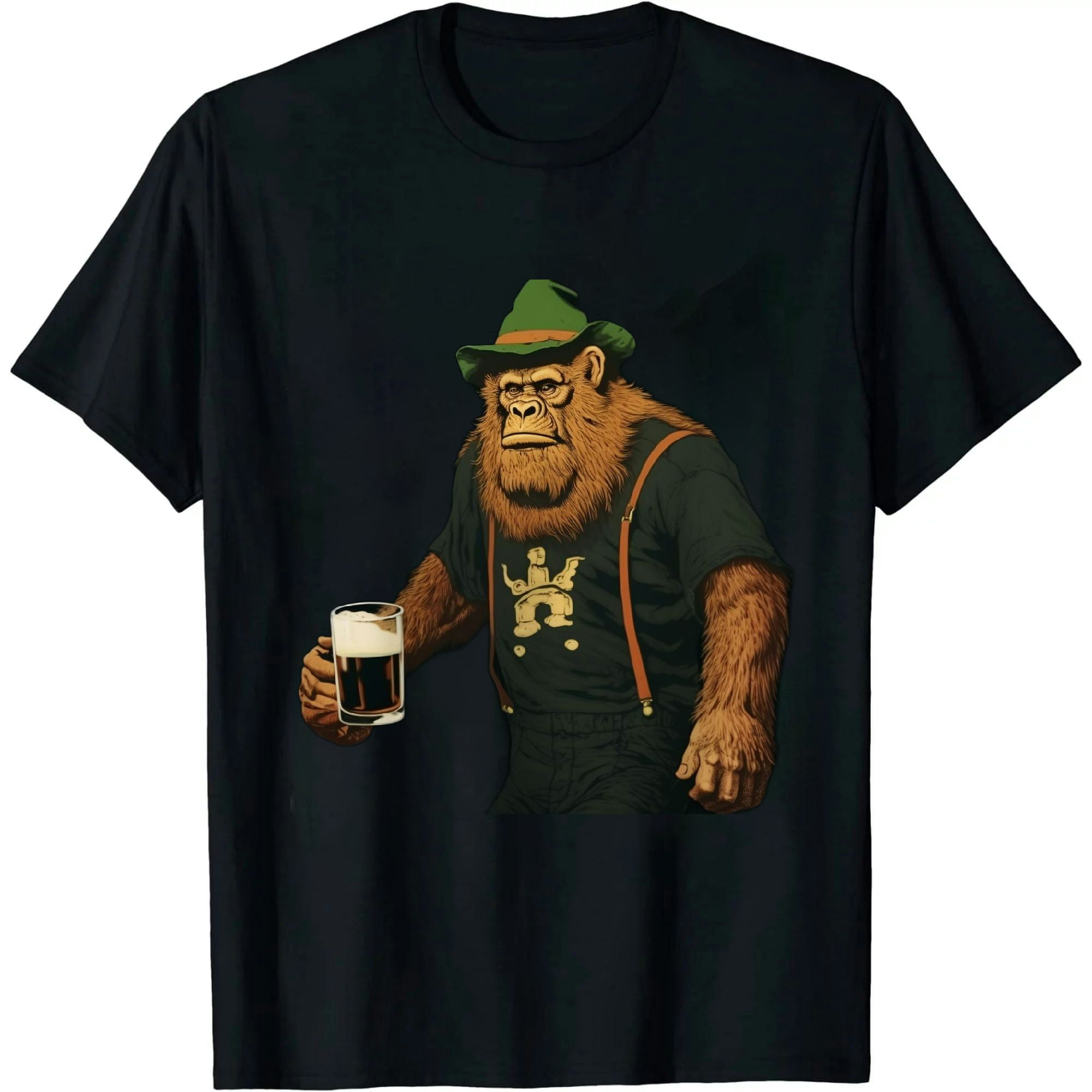 German Bigfoot Sasquatch Beer Lederhose Funny Oktoberfest TShirt