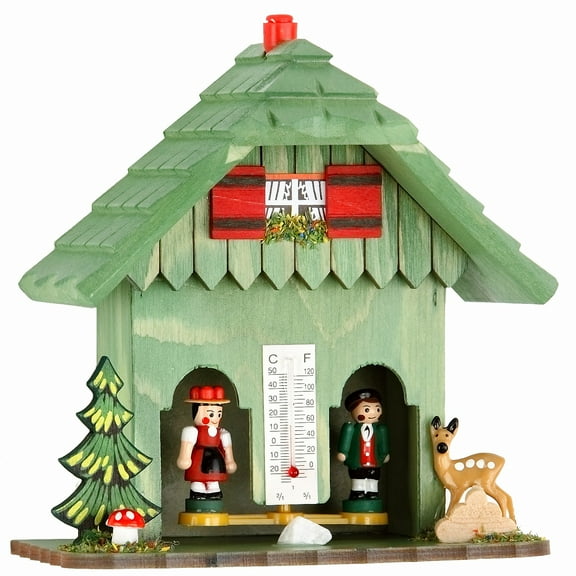 German Black Forest weather house green TU 73 gruen