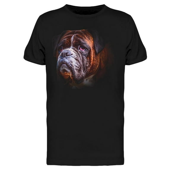 German Boxer Dog Head T-Shirt Men -Image by Shutterstock, Male Small