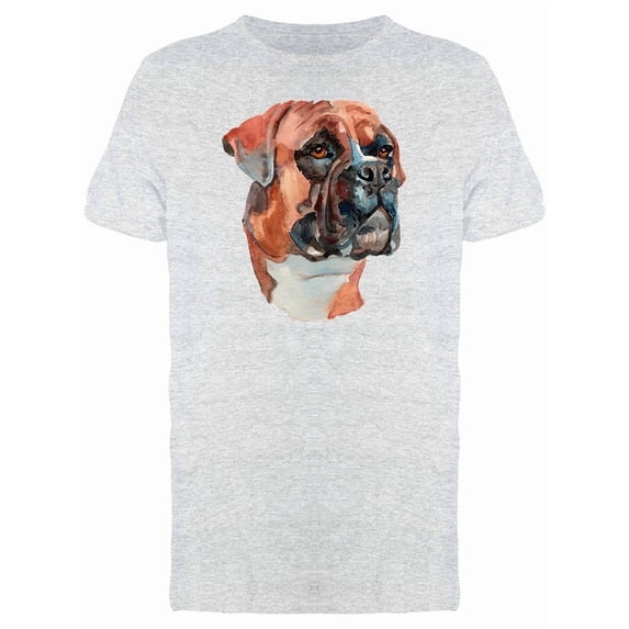 German Boxer Dog Painting T-Shirt Men -Image by Shutterstock, Male XX-Large