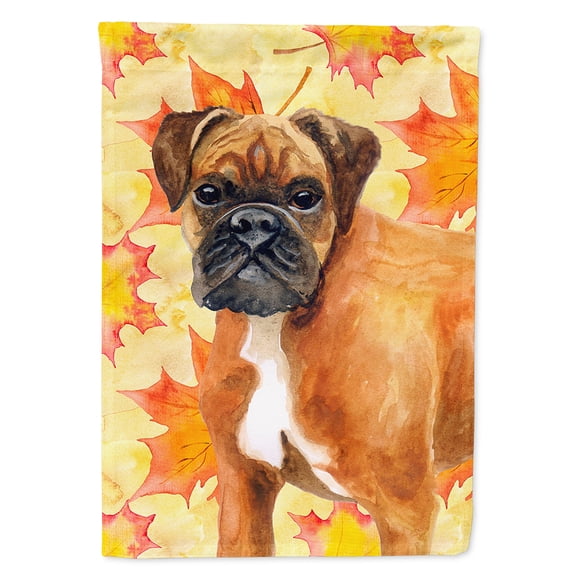 German Boxer Fall Garden Flag