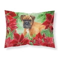 thumbnail image 1 of German Boxer Poinsettas Fabric Standard Pillowcase, 1 of 2