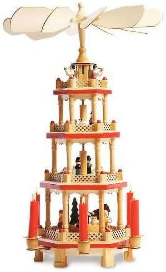 German Christmas 17 Inch Spinning Nativity Table Top Holiday Décor, 4