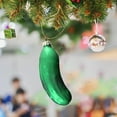 thumbnail image 1 of German Christmas Pickle Ornament Tradition Green Glass Tree Decoration for Holiday Celebrations and Festive, 1 of 5