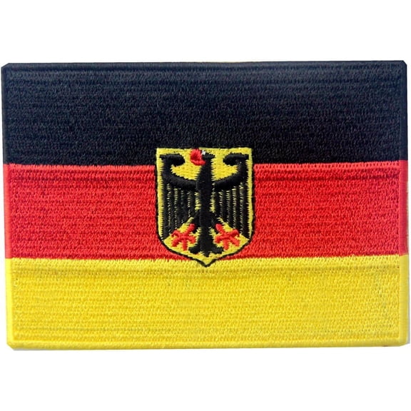 German Coat of Arms Flag Embroidered Patch Germany Eagle Iron On Sew On Bundesdienstflagge