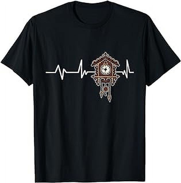 German Cuckoo Clock Heartbeat Cuckoo Clock TShirt