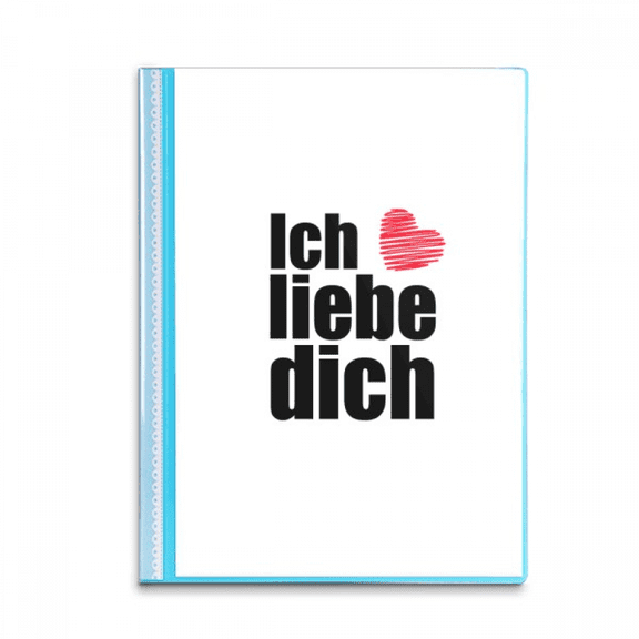 German Dialect I Love You Text Title Book Sheet Protectors Portfolio Binder Folder