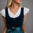 thumbnail image 1 of German Dirndl Blouse with Ruffles White - Traditional & Elegant Bavarian Oktoberfest Blouse Luna,Women German Dirndl Blouse Bavarian Oktoberfest White Dirndl Shirts for Women, 1 of 5