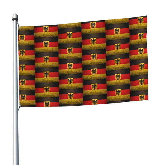 German Eagle Flag Flag 5x8 Ft Print Vivid Color Outdoors Indoors Light-Weight Polyester Flags