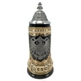 thumbnail image 1 of German Eagle Pewter Relief with State Crests German Beer Stein .75L ONE Mug New, 1 of 11