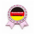 thumbnail image 1 of German English Flag Sign Represent Text Badge Brooch Pin Pink Winner Award Medal, 1 of 3