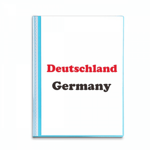 German English Flag Sign Represent Text Book Sheet Protectors Portfolio Binder Folder