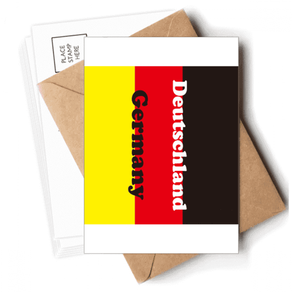 German English Flag Sign Represent Text Postcards Envelopes Blank Note Cards Mailing