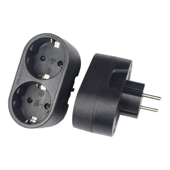 German European Compatible Plug Socket Adapter for Kitchen Appliances and International Travel with 250V 16A Rating