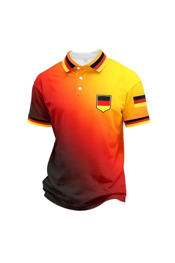 German Fans Lapel Short Sleeve T-shirt