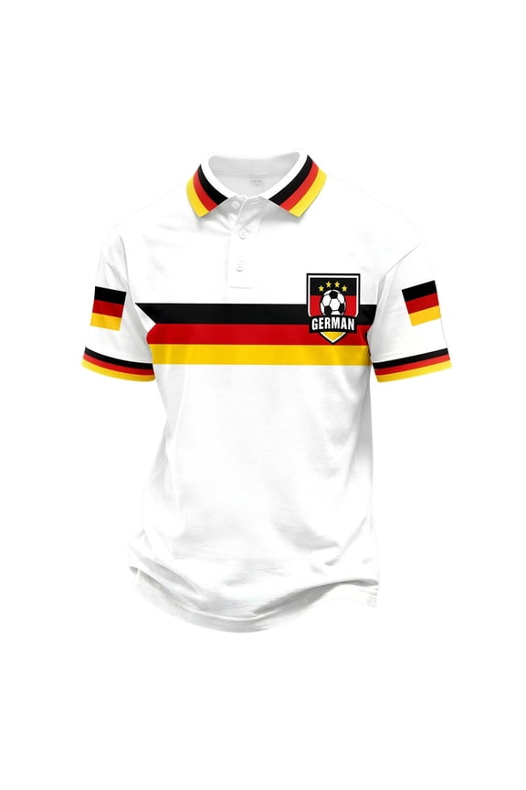 German Fans Lapel Short Sleeve T-shirt