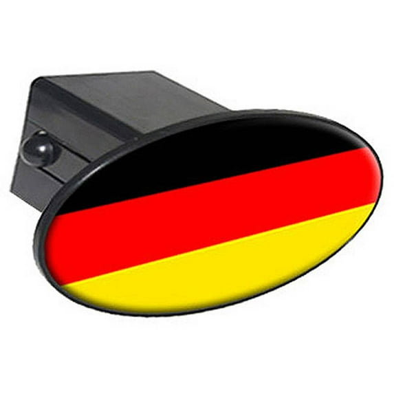 German Flag 2" Oval Tow Trailer Hitch Cover Plug Insert