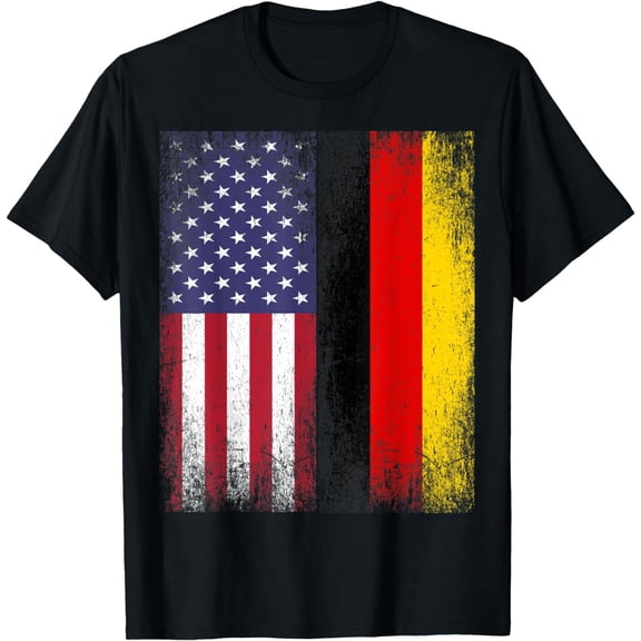 German Flag American Flag Deutschland USA Men Women, Gift T-Shirt mens t hirt men，black，women，misfits，journey ，boys