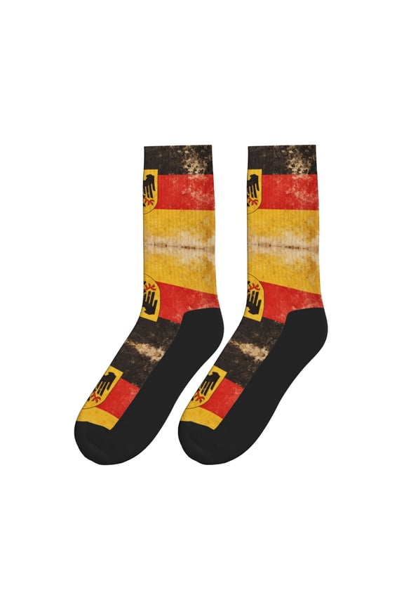 German Flag Athletic Crew Novelty Socks for Womens Mens