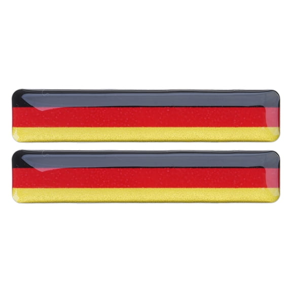 German Flag Badge Sticker 2-Pack for Car and Truck, Reflective Decal, Removable without for Bumper Window Laptop