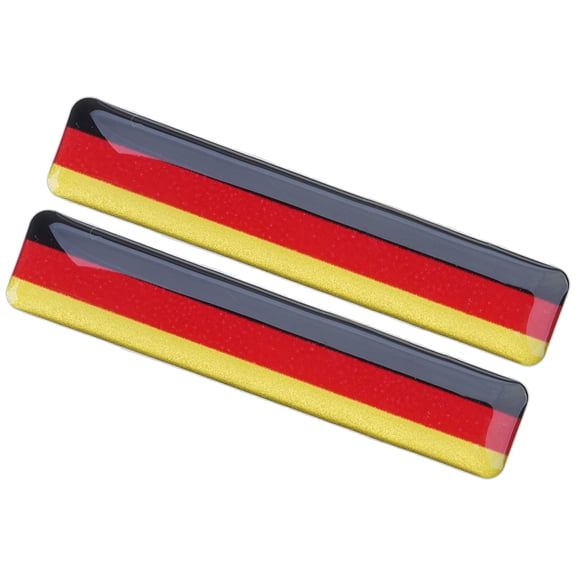 German Flag Badge Sticker 2-Pack for Car and Truck, Reflective Decal, Removable without for Bumper Window Laptop