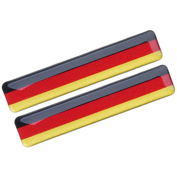 German Flag Badge Sticker 2-Pack for Car and Truck, Reflective Decal, Removable without for Bumper Window Laptop