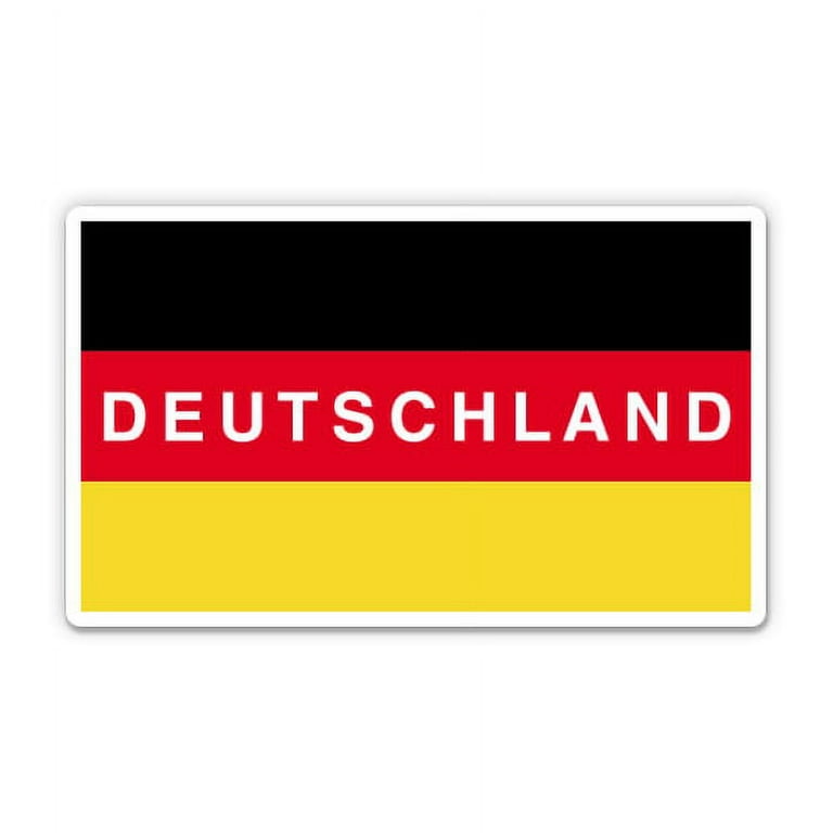 German Flag Deutschland - 3 Vinyl Sticker - For Car Laptop Water Bottle  Phone - Waterproof Decal