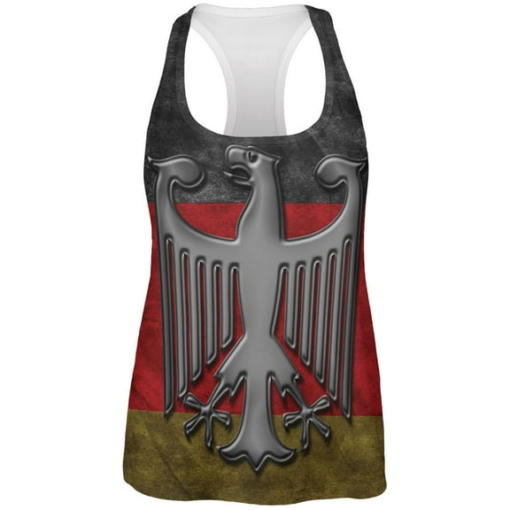 German Flag Eagle Crest All Over Womens Work Out Tank Top