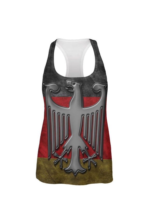 German Flag Eagle Crest All Over Womens Work Out Tank Top